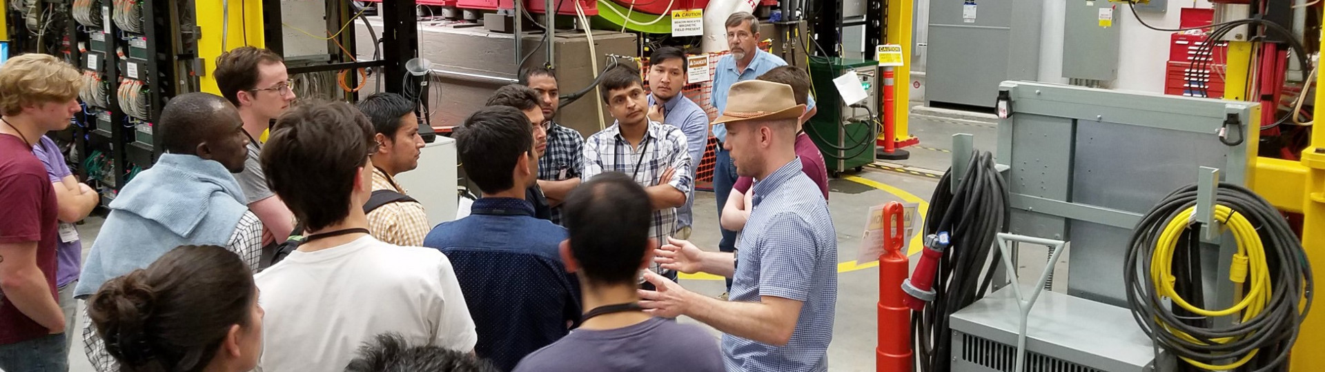 HUGS Students tour CEBAF's Experimental Hall D